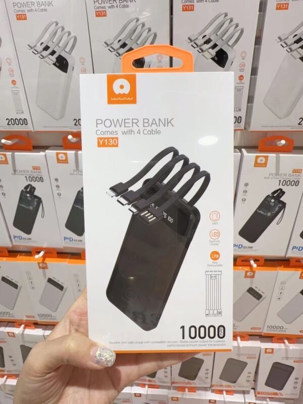 WUW powerbank 10000MAH with 4 cables (Y130)