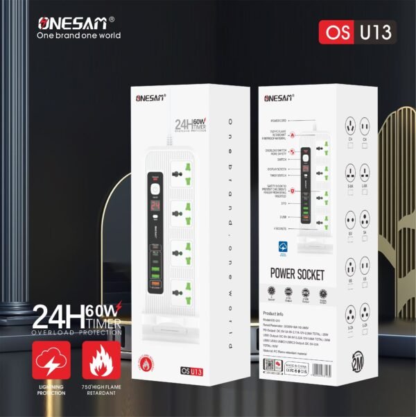 Onesam 4Socket-3PD-3USB (OS-U13) - Image 4